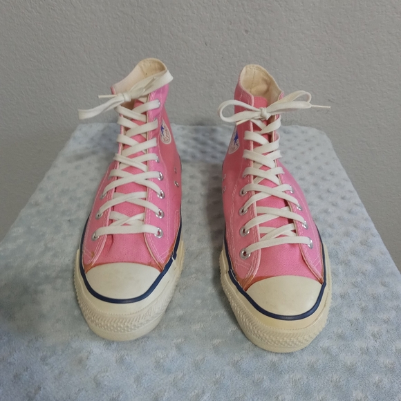 Vintage 80s Pink Converse Chuck Taylor Allstar Size 8.5 (Rare) - Picture 1 of 9